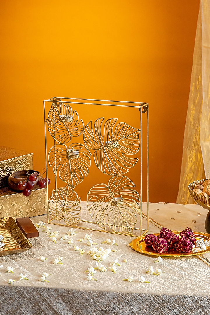 Shiny Gold Mild Steel Wall Sconce by Logam at Pernia's Pop Up Shop
