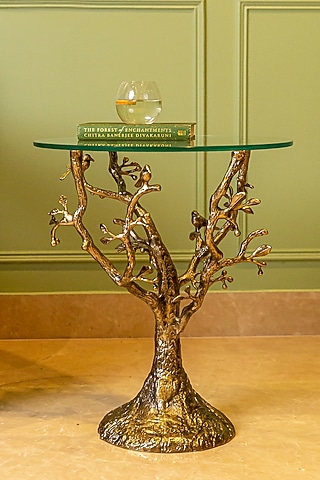 Antique Brass Aluminium Table by Logam