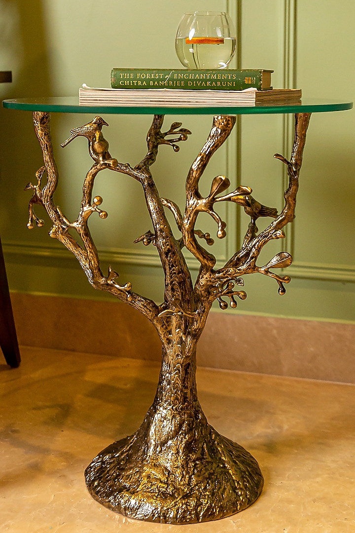 Antique Brass Aluminium Table by Logam at Pernia's Pop Up Shop