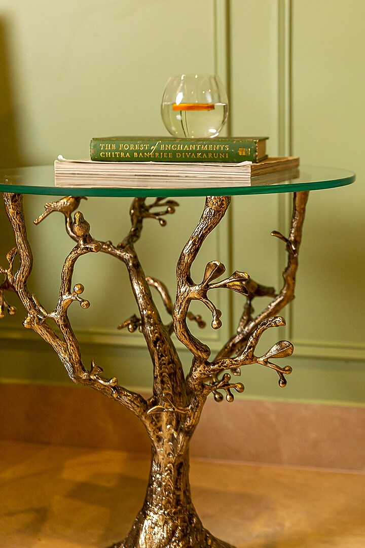 Antique Brass Aluminium Table by Logam at Pernia's Pop Up Shop
