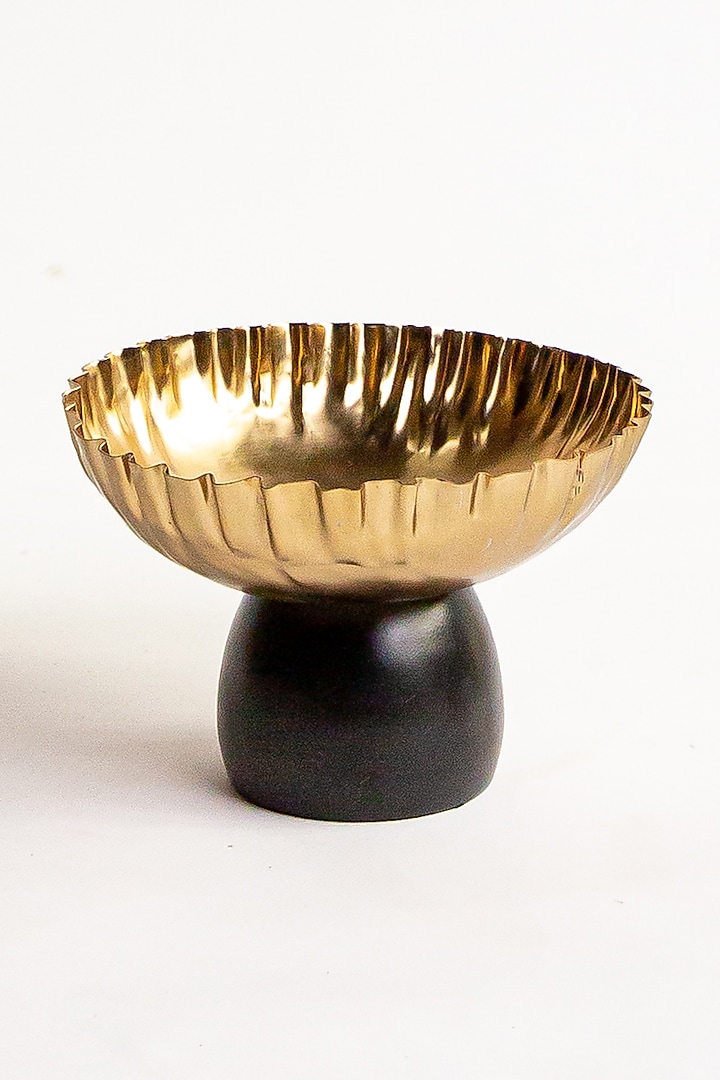 Gold & Black Stainless Steel Bowl by Logam