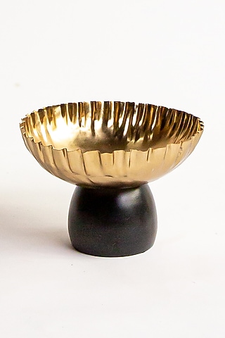 Gold & Black Stainless Steel Bowl by Logam