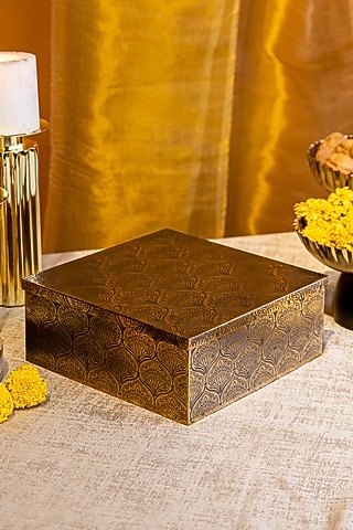 Brass Antique Steel Box by Logam