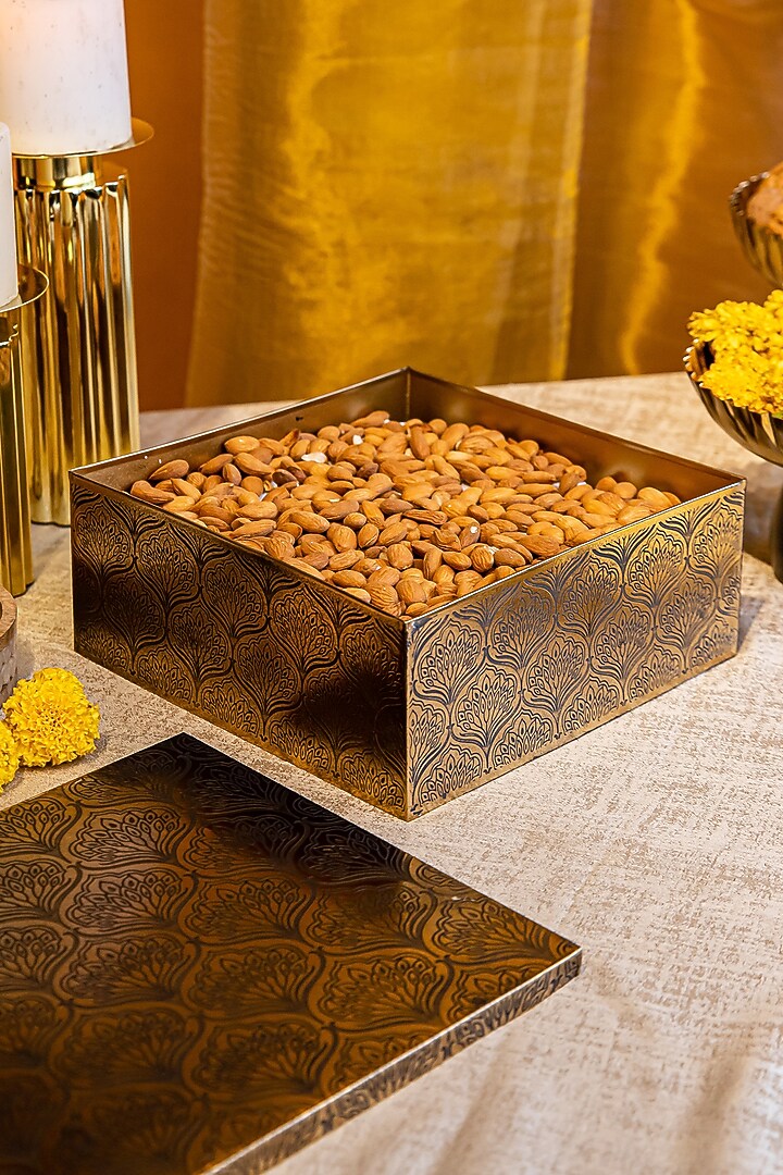 Brass Antique Steel Box by Logam at Pernia's Pop Up Shop