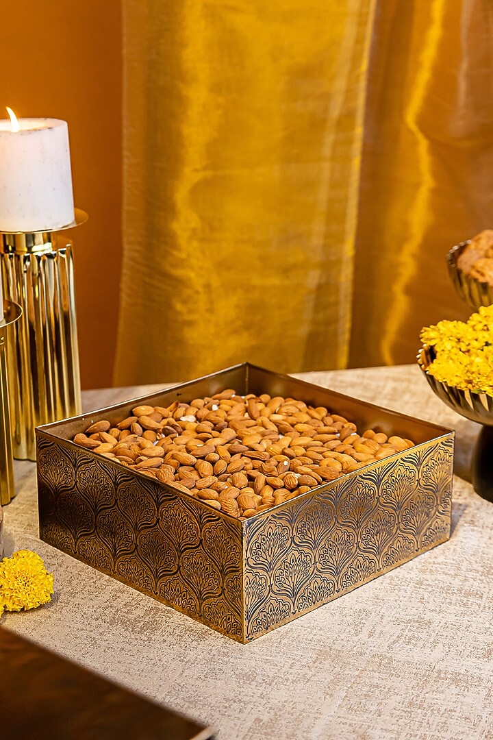 Brass Antique Steel Box by Logam at Pernia's Pop Up Shop