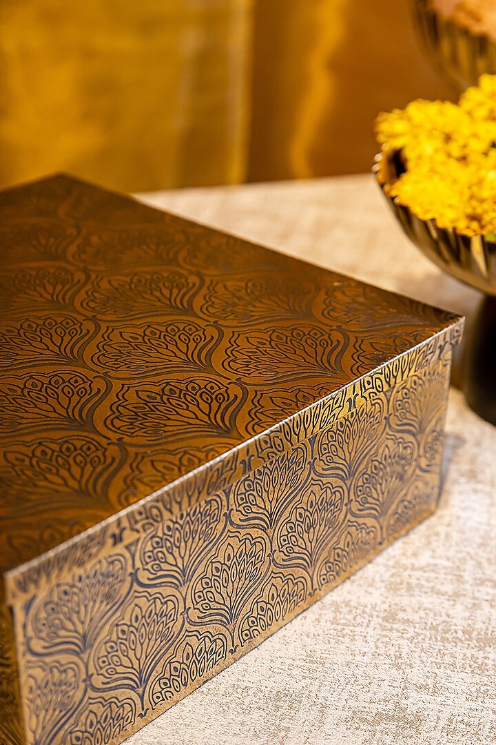 Brass Antique Steel Box by Logam at Pernia's Pop Up Shop
