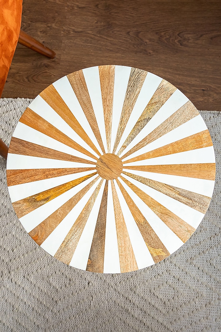 White & Gold Resin Side Table Set by Logam at Pernia's Pop Up Shop