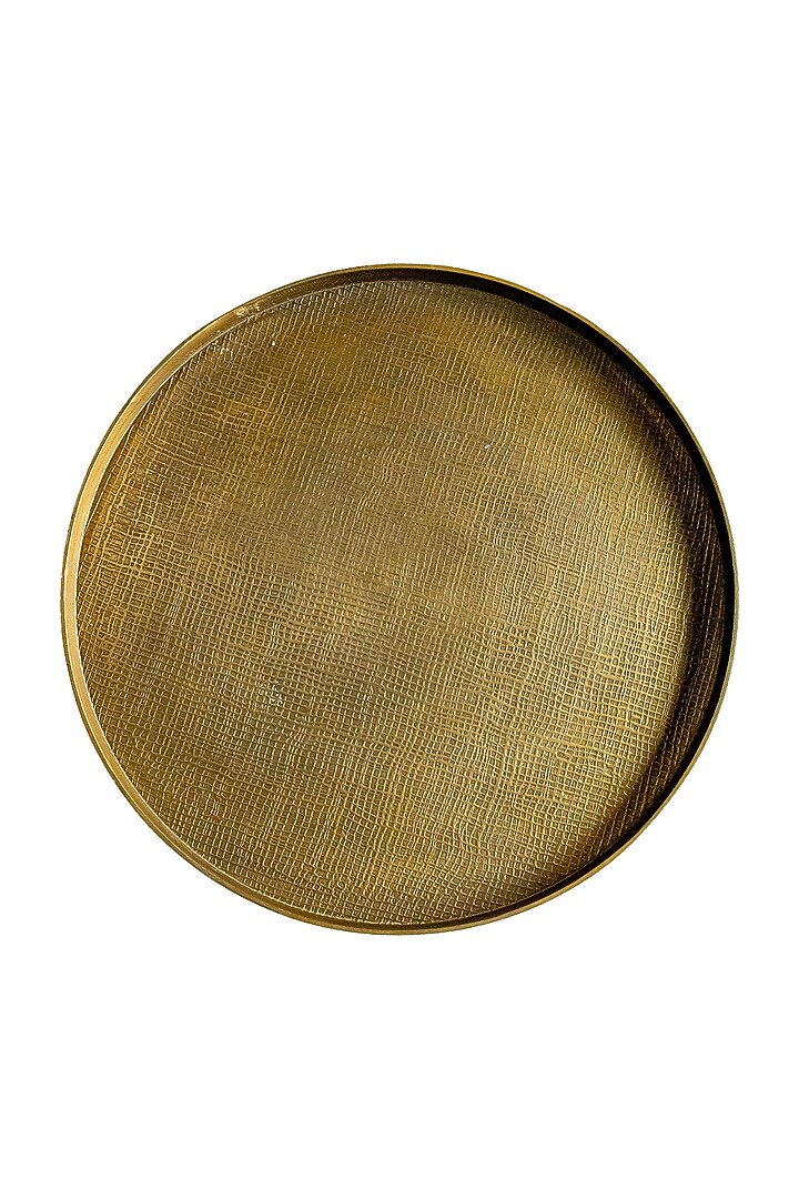 Black & Antique Gold Aluminium Side Table by Logam at Pernia's Pop Up Shop