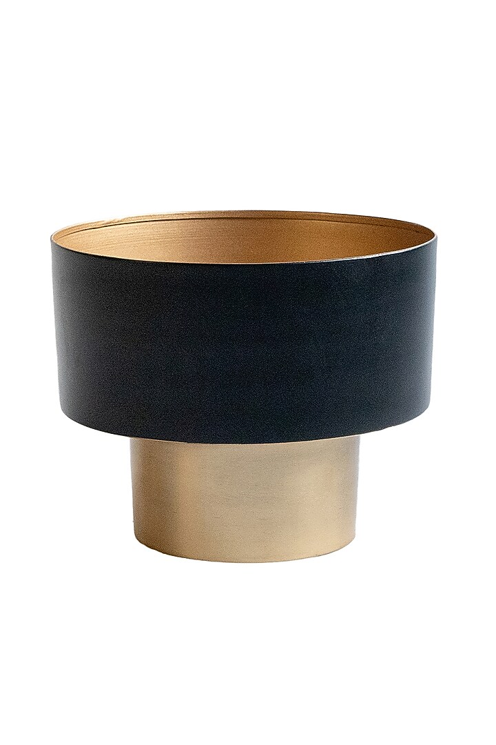 Black & Gold Metal Planter by Logam at Pernia's Pop Up Shop