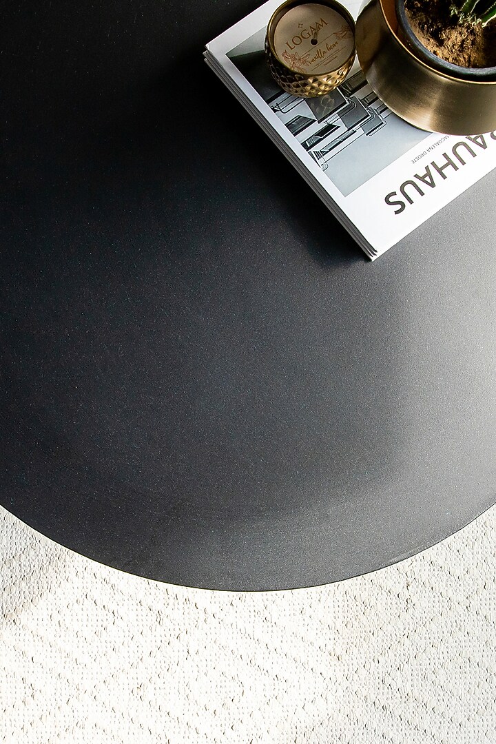 Black & Gold Mild Steel Side Table by Logam at Pernia's Pop Up Shop