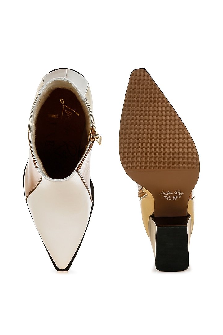 Multi-Colored Faux Leather Color-Blocked Metallic Boots by London Rag at Pernia's Pop Up Shop