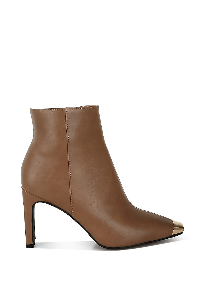 Brown Faux Leather Boots by London Rag at Pernia's Pop Up Shop