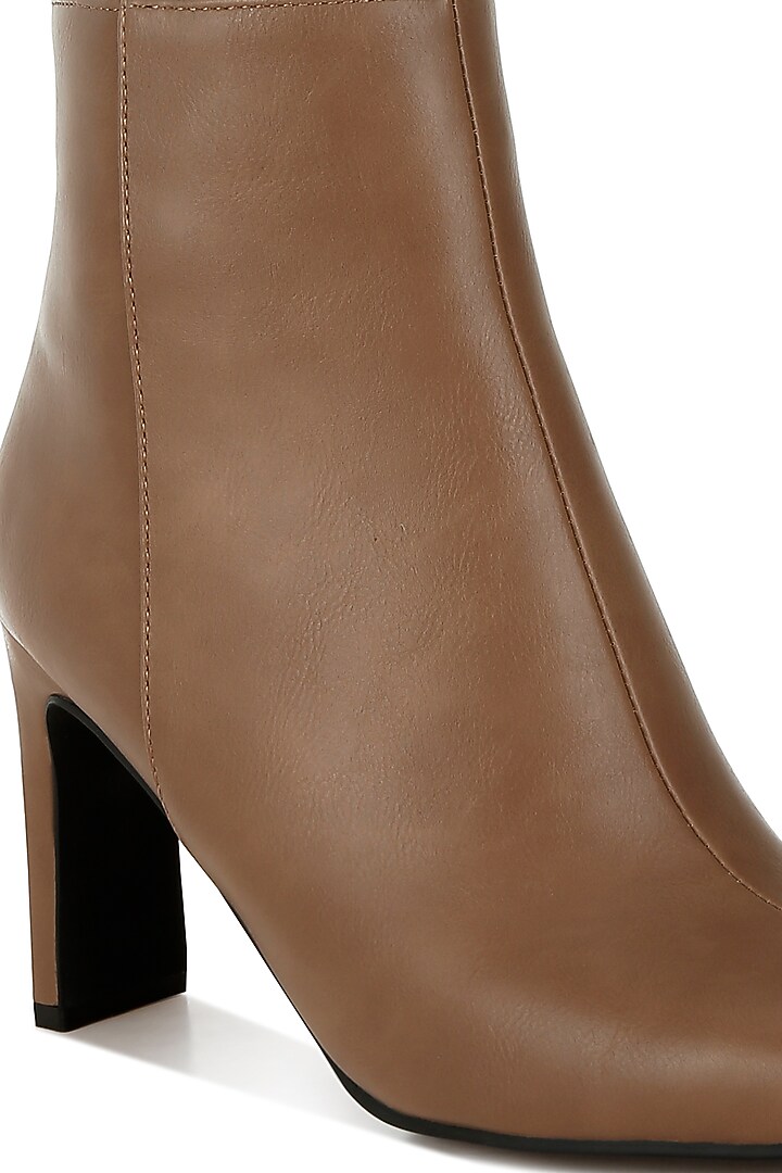 Brown Faux Leather Boots by London Rag at Pernia's Pop Up Shop