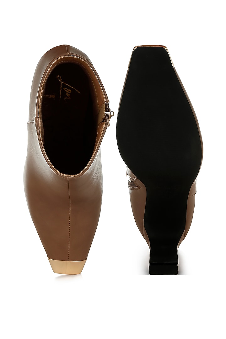 Brown Faux Leather Boots by London Rag at Pernia's Pop Up Shop