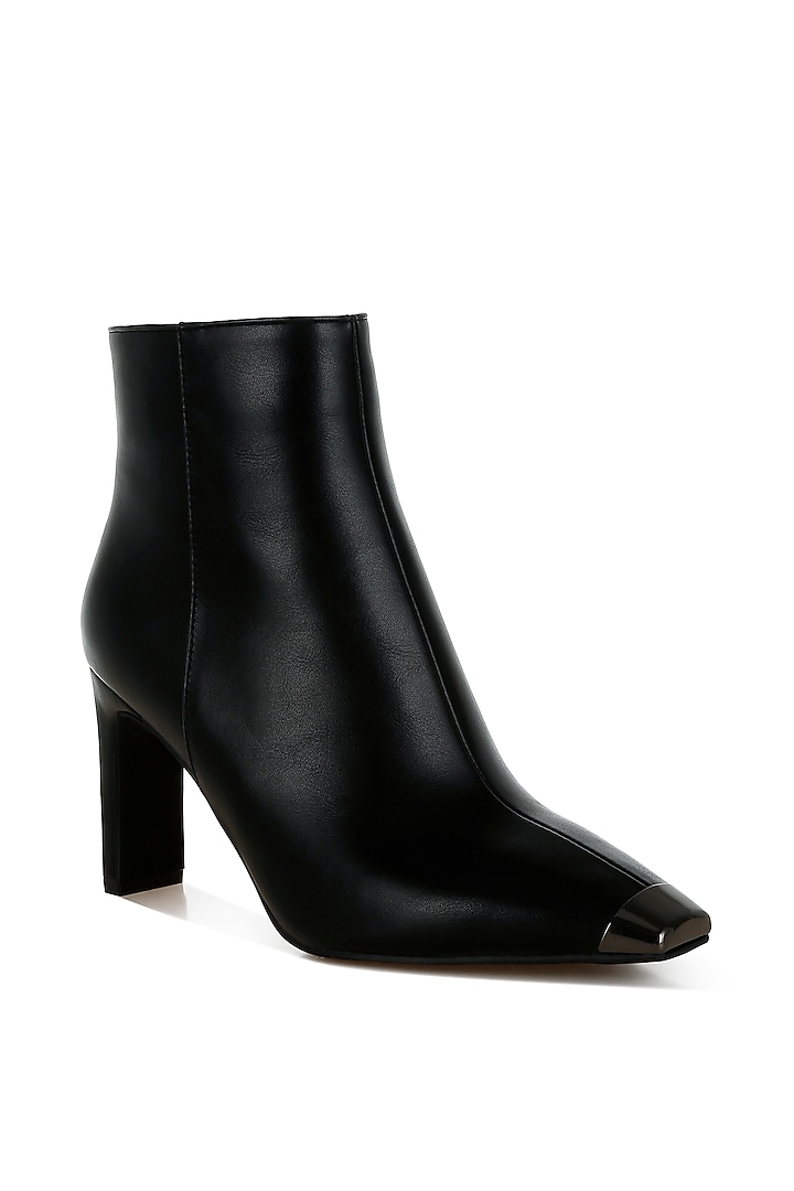 Black Faux Leather Boots by London Rag at Pernia's Pop Up Shop