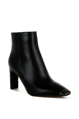 Black Faux Leather Boots by London Rag