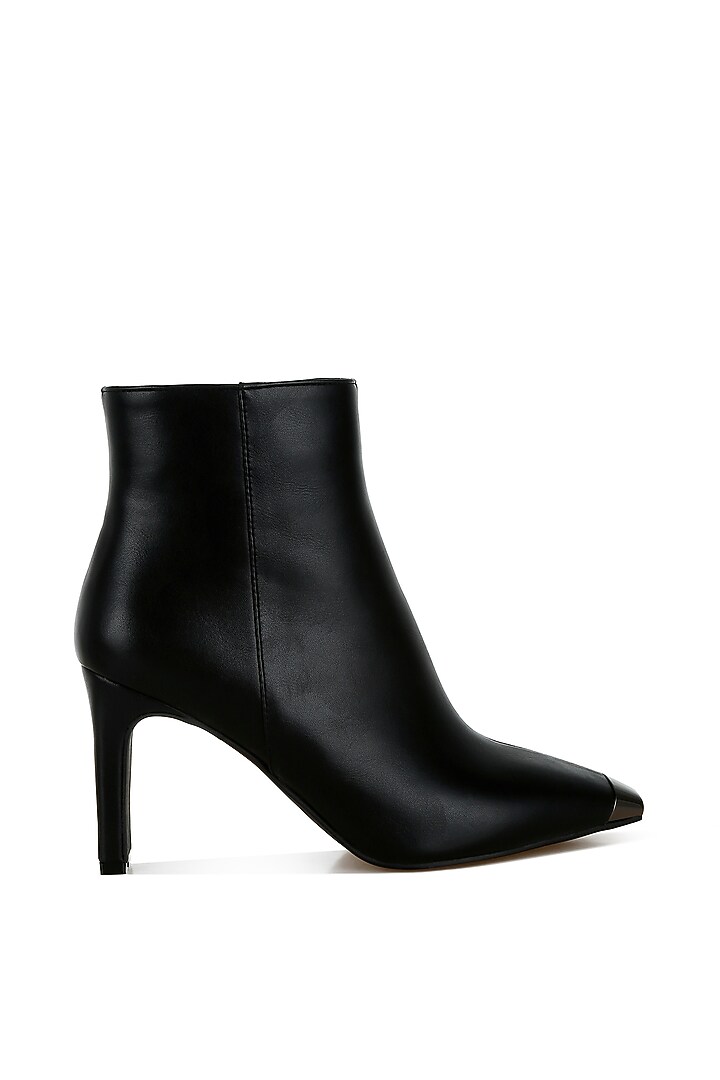 Black Faux Leather Boots by London Rag at Pernia's Pop Up Shop