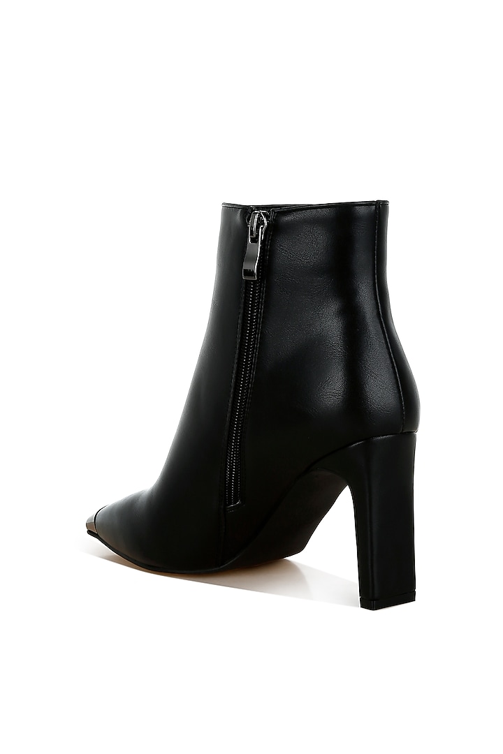 Black Faux Leather Boots by London Rag at Pernia's Pop Up Shop