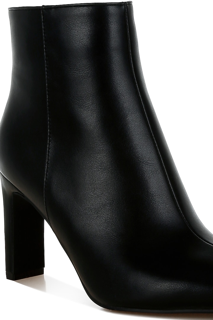 Black Faux Leather Boots by London Rag at Pernia's Pop Up Shop