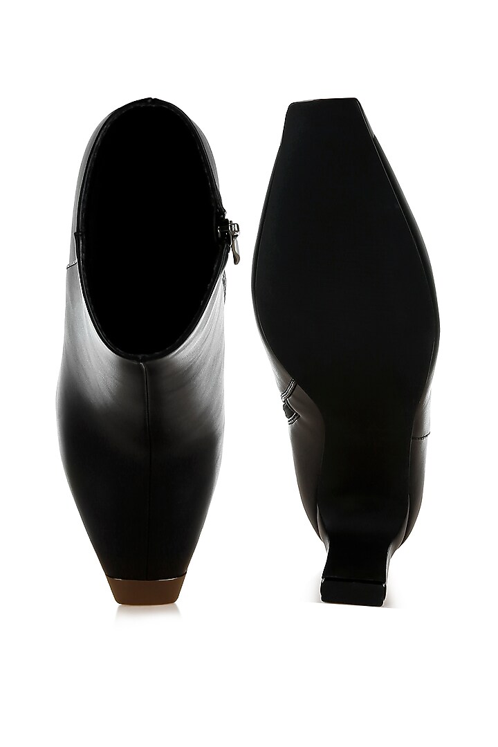 Black Faux Leather Boots by London Rag at Pernia's Pop Up Shop