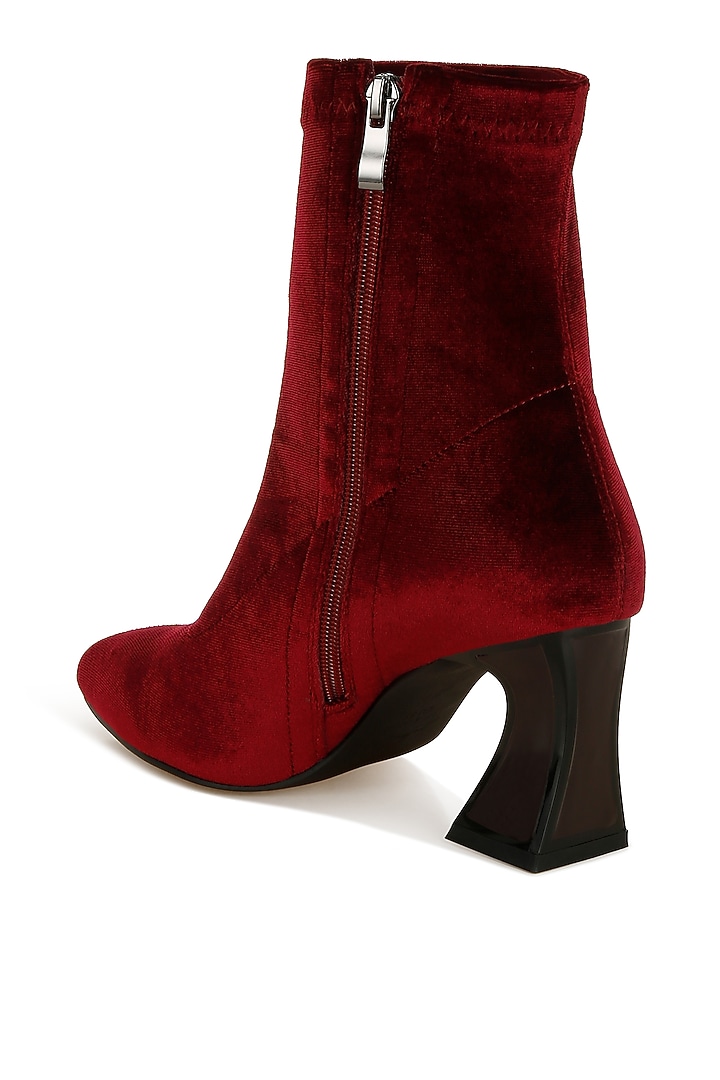 Burgundy Velvet Boots by London Rag at Pernia's Pop Up Shop