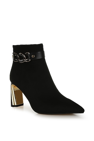 Black Microfiber Boots by London Rag