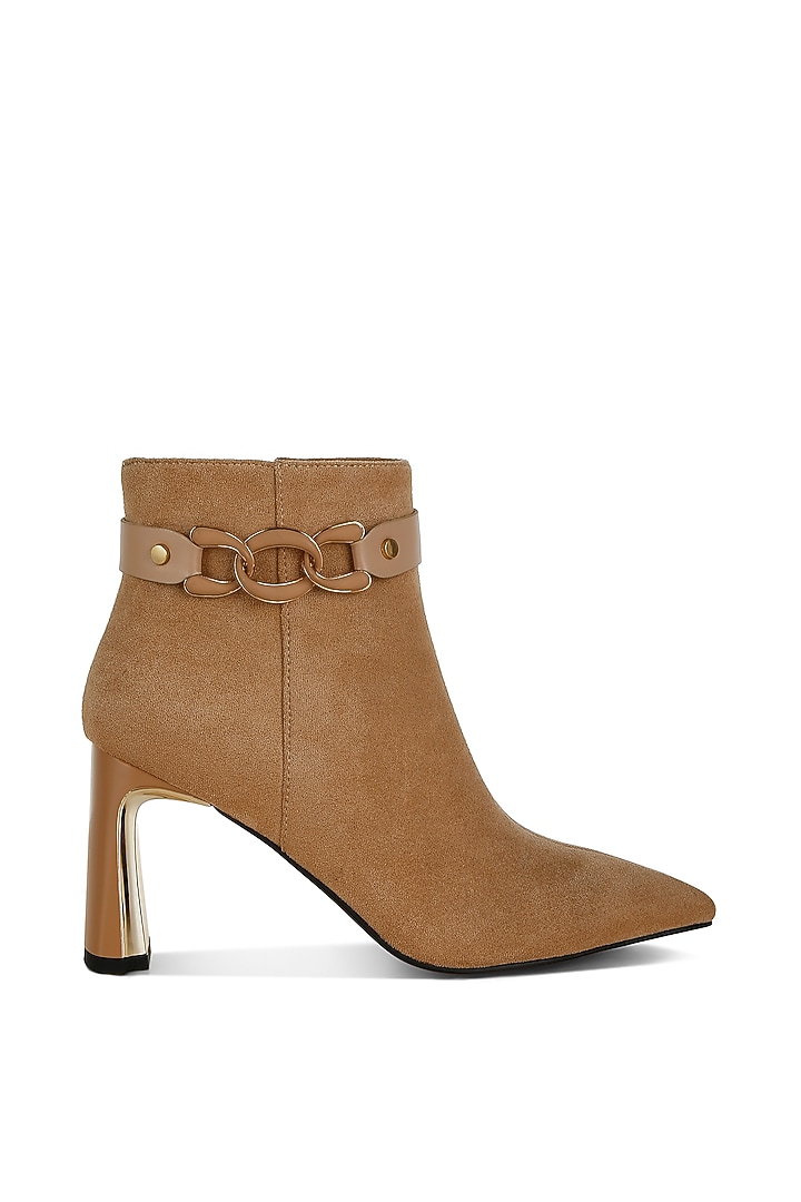 Beige Microfiber Boots by London Rag at Pernia's Pop Up Shop
