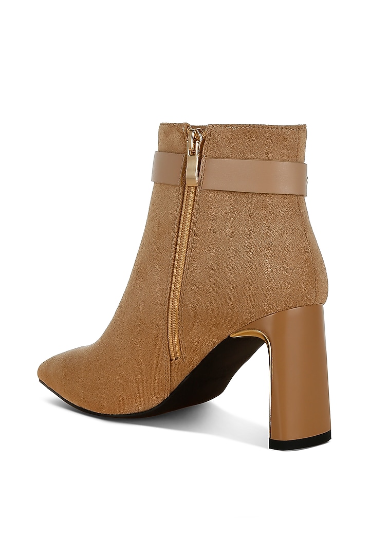 Beige Microfiber Boots by London Rag at Pernia's Pop Up Shop