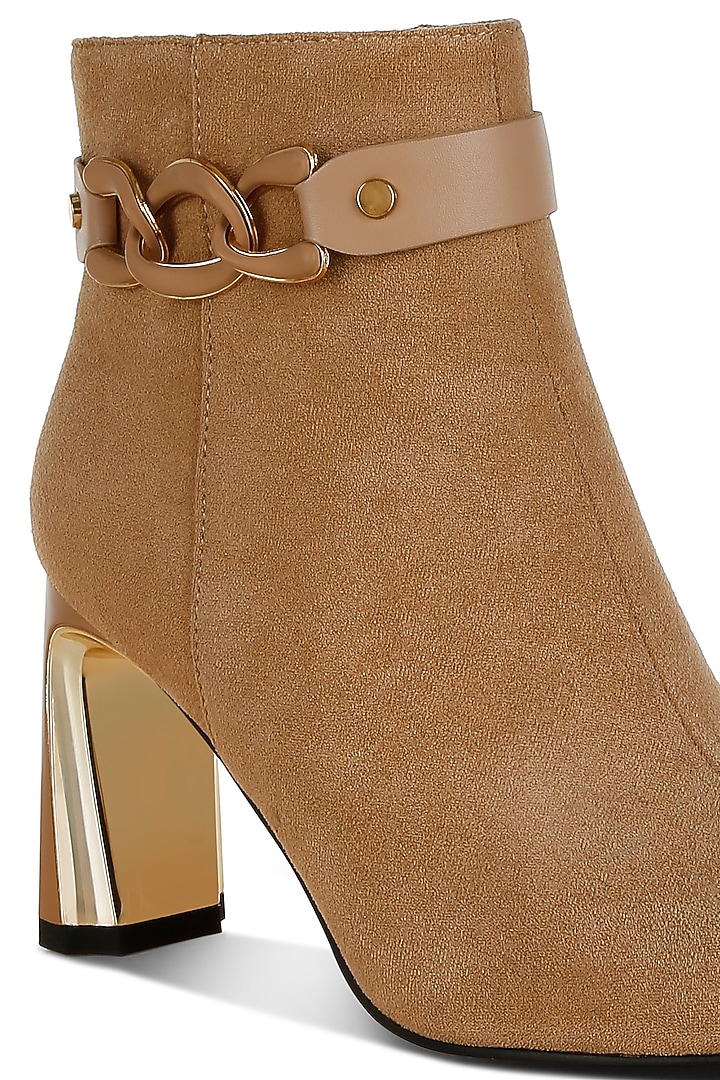 Beige Microfiber Boots by London Rag at Pernia's Pop Up Shop
