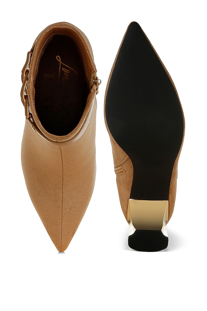 Beige Microfiber Boots by London Rag at Pernia's Pop Up Shop