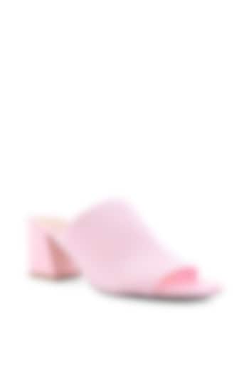 Pink Knitted Textile Block Heels by London Rag at Pernia's Pop Up Shop