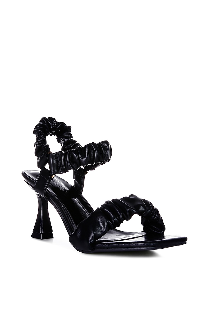 Black PU Spool Heels by London Rag at Pernia's Pop Up Shop
