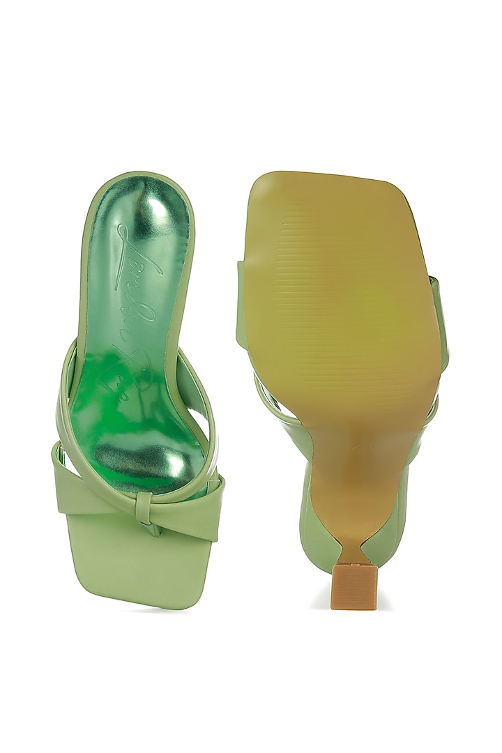 Green PU Thong Sandals by London Rag at Pernia's Pop Up Shop