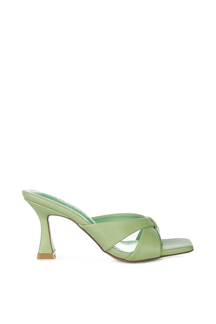 Green PU Thong Sandals by London Rag at Pernia's Pop Up Shop