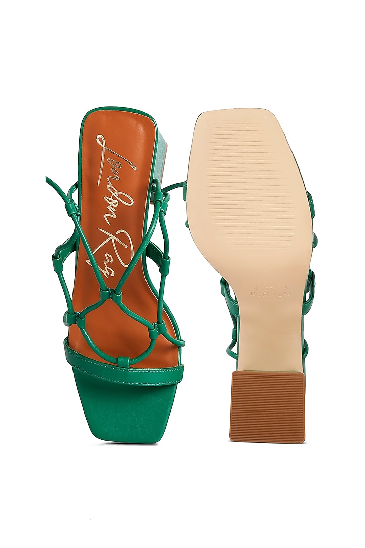 Green PU Block Heels by London Rag at Pernia's Pop Up Shop