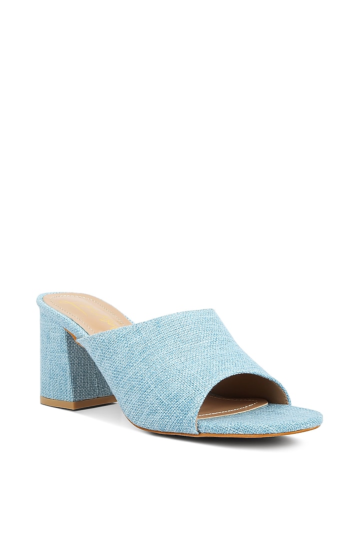 Blue Canvas Slip-On Sandals by London Rag at Pernia's Pop Up Shop