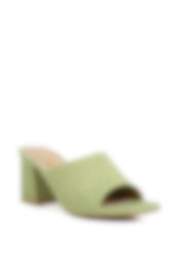 Green Canvas Slip-On Sandals by London Rag at Pernia's Pop Up Shop