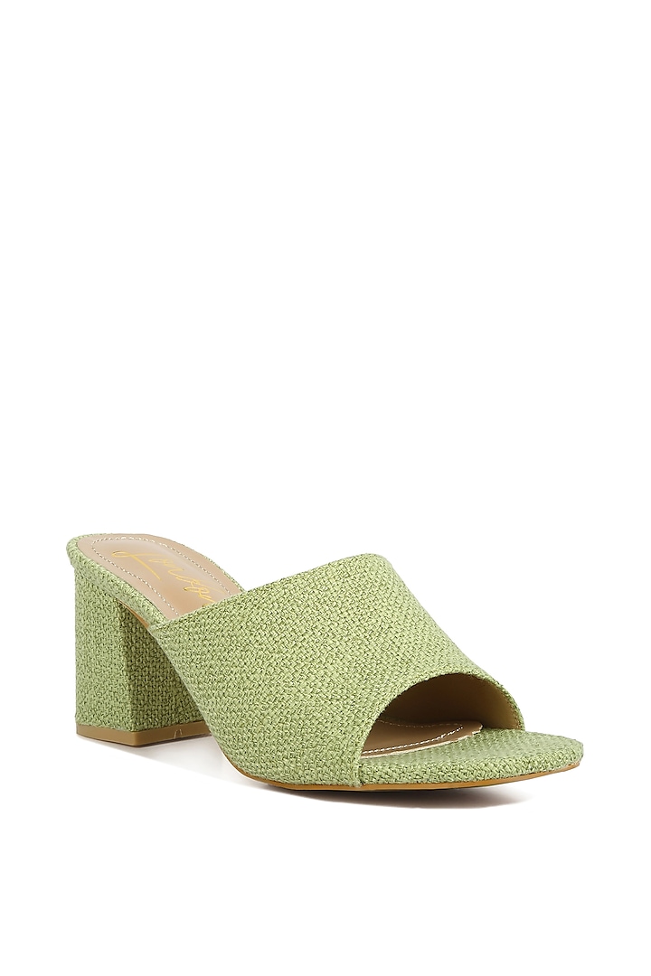 Green Canvas Slip-On Sandals by London Rag at Pernia's Pop Up Shop