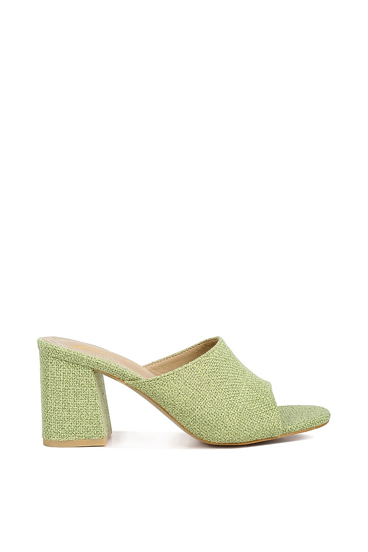 Green Canvas Slip-On Sandals by London Rag at Pernia's Pop Up Shop