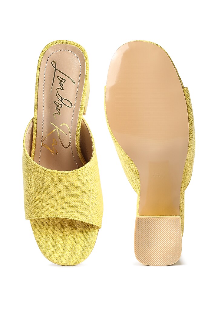 Yellow Canvas Slip-On Sandals by London Rag at Pernia's Pop Up Shop
