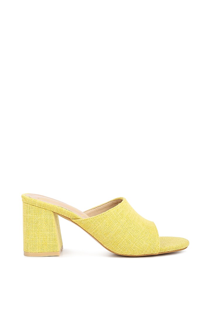 Yellow Canvas Slip-On Sandals by London Rag at Pernia's Pop Up Shop