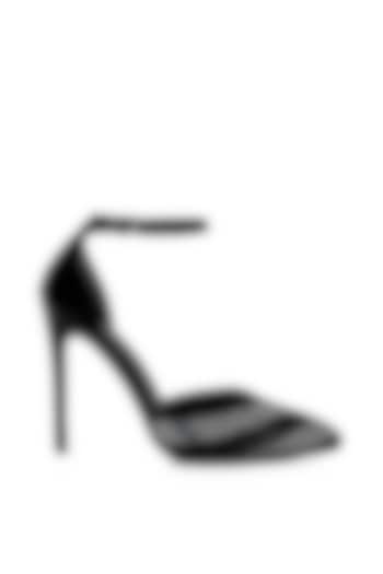 Black Patent PU Diamante Embellished Heels by London Rag at Pernia's Pop Up Shop
