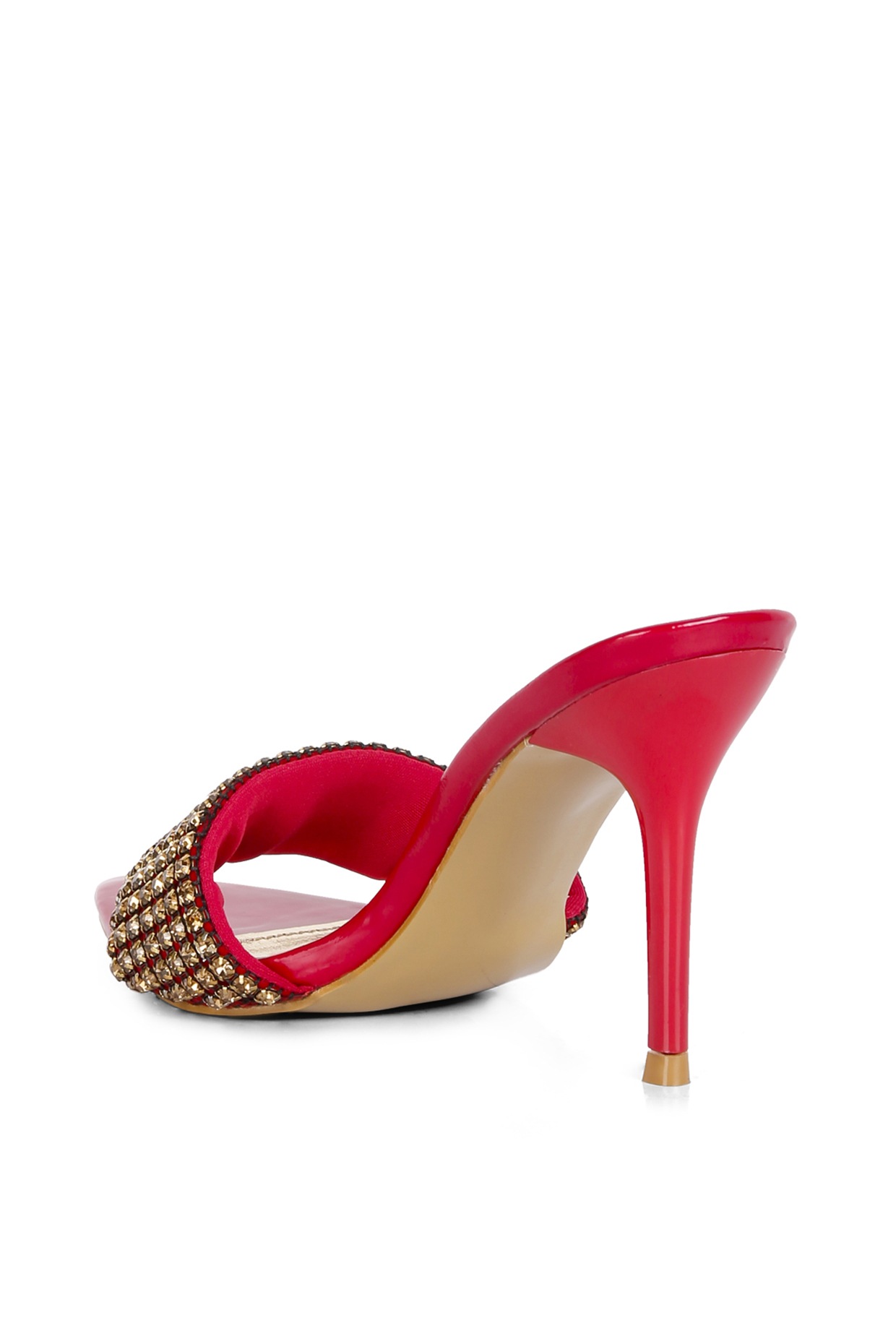 Red best sale diamante heels