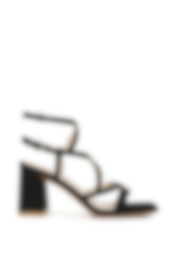 Black Suede Strappy Sandals by London Rag at Pernia's Pop Up Shop
