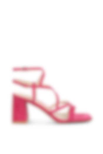 Pink Suede Strappy Sandals by London Rag at Pernia's Pop Up Shop