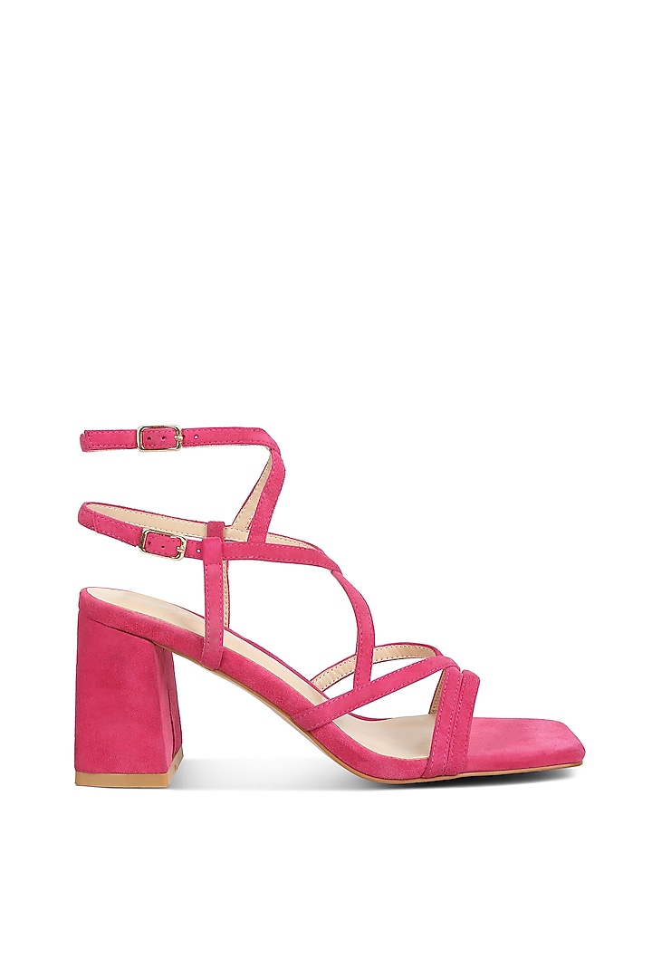 Pink Suede Strappy Sandals by London Rag at Pernia's Pop Up Shop