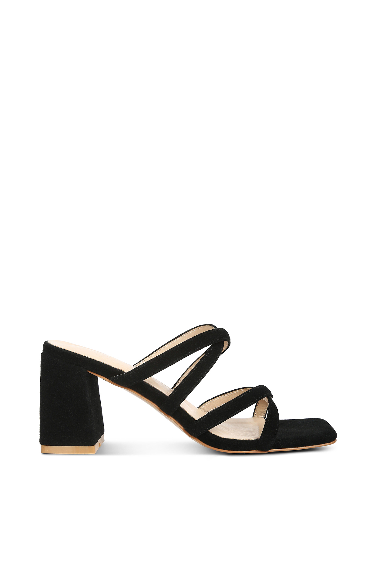 Black Suede Block Heels by London Rag at Pernia's Pop Up Shop