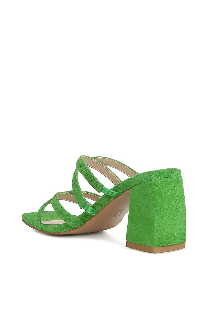 Green Suede Block Heels by London Rag at Pernia's Pop Up Shop