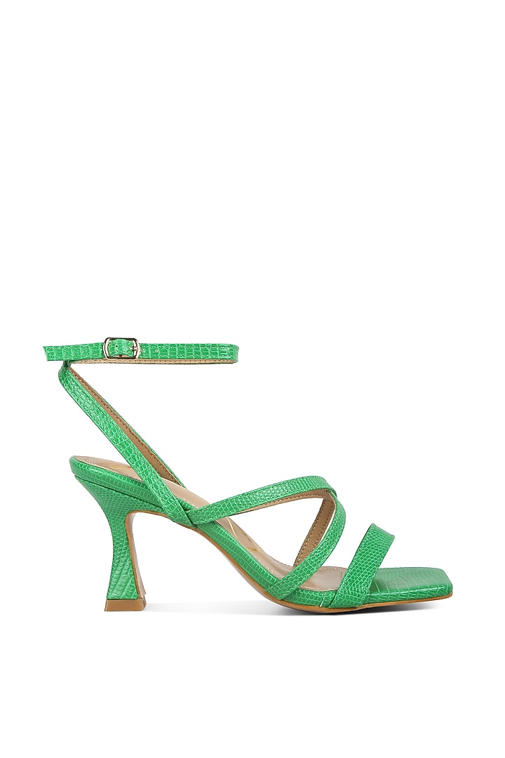 Green Canvas Spool Heels by London Rag at Pernia's Pop Up Shop