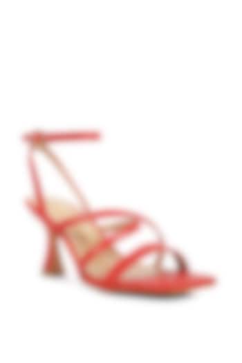 Red Canvas Spool Heels by London Rag at Pernia's Pop Up Shop